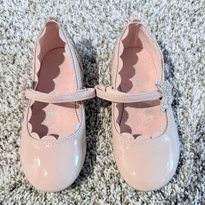 Mary Jane Shoes with Glitter Butterfly